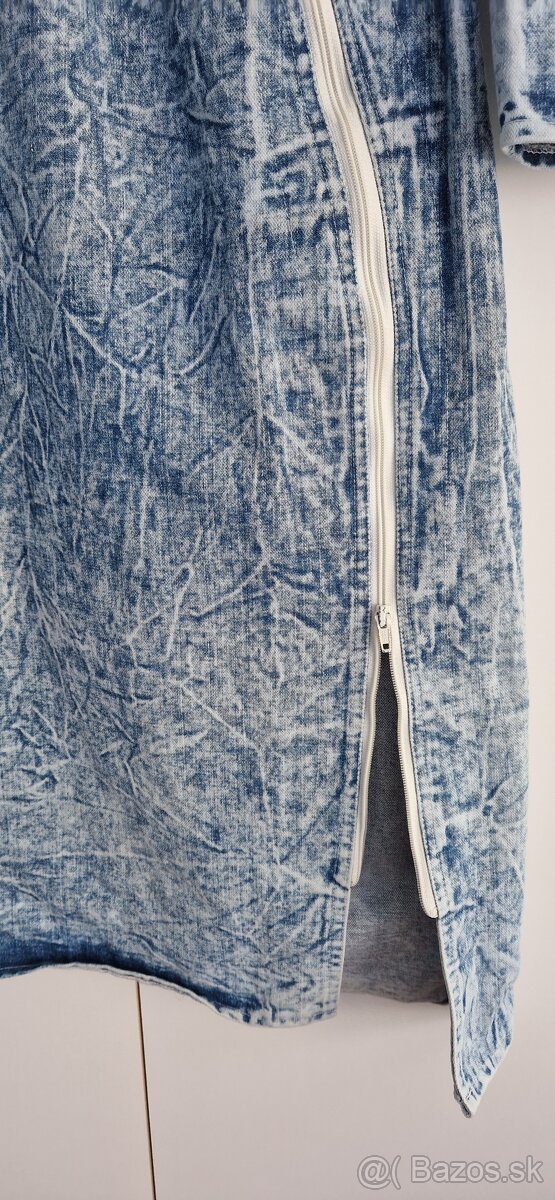 Denim šaty, pletené šaty - 3