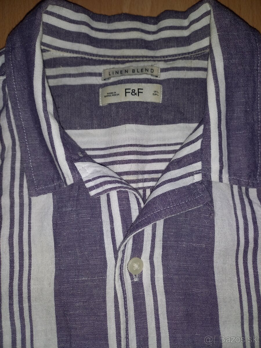 Pánska kvalitná ľanová košeľa L - 3