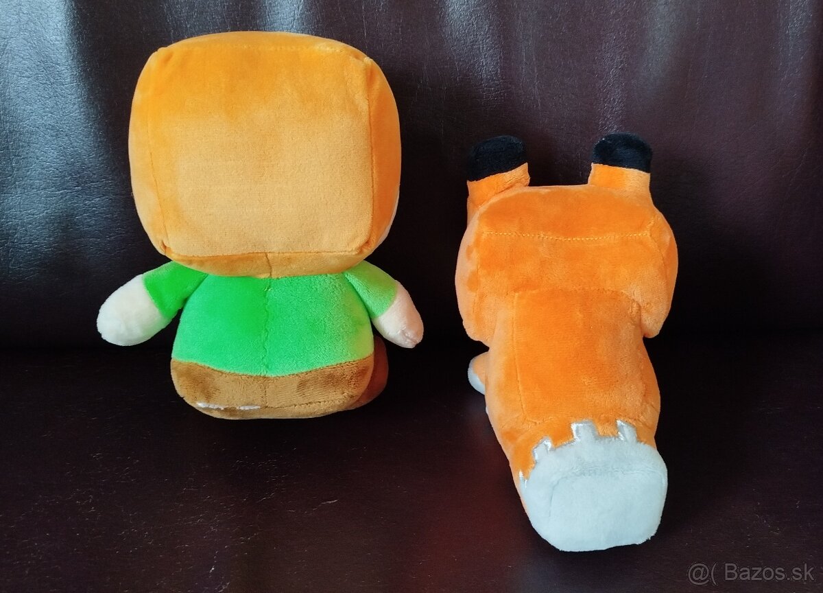 Plyšáky Minecraft Alex a líška v top stave - 3
