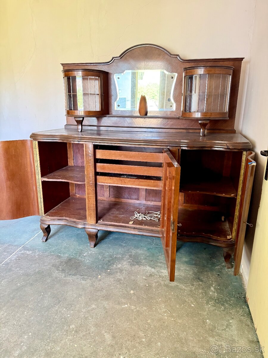 Retro sekretár z masívneho dreva – zachovalý stav - 3