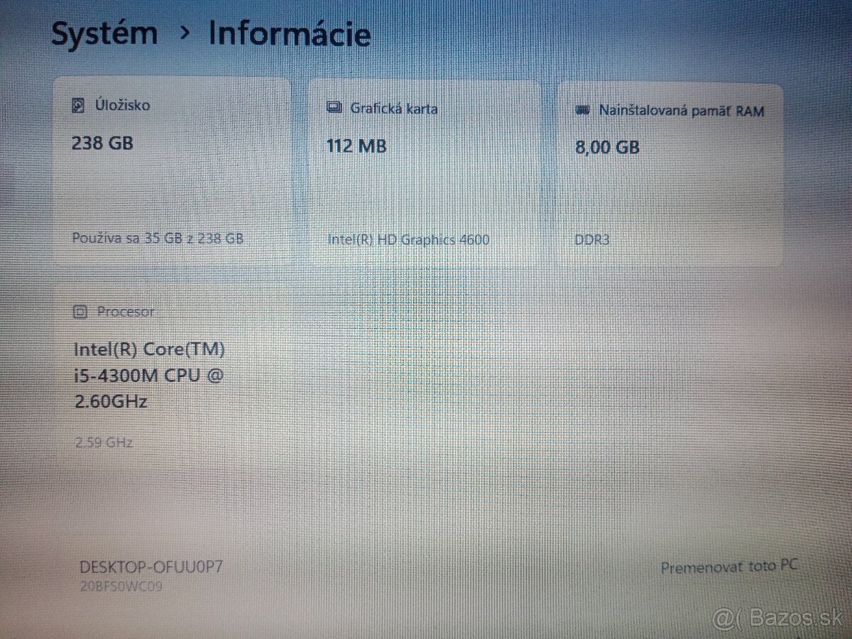 15,6" notebook Lenovo thinkpad T540P / 8GB/256GB TOP stav - 3
