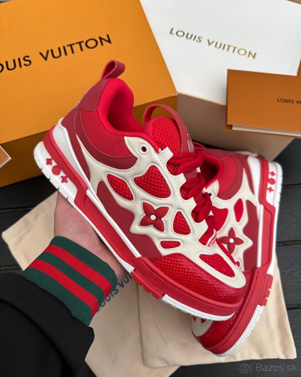 Louis Vuitton tenisky RED komplet balenie - 3