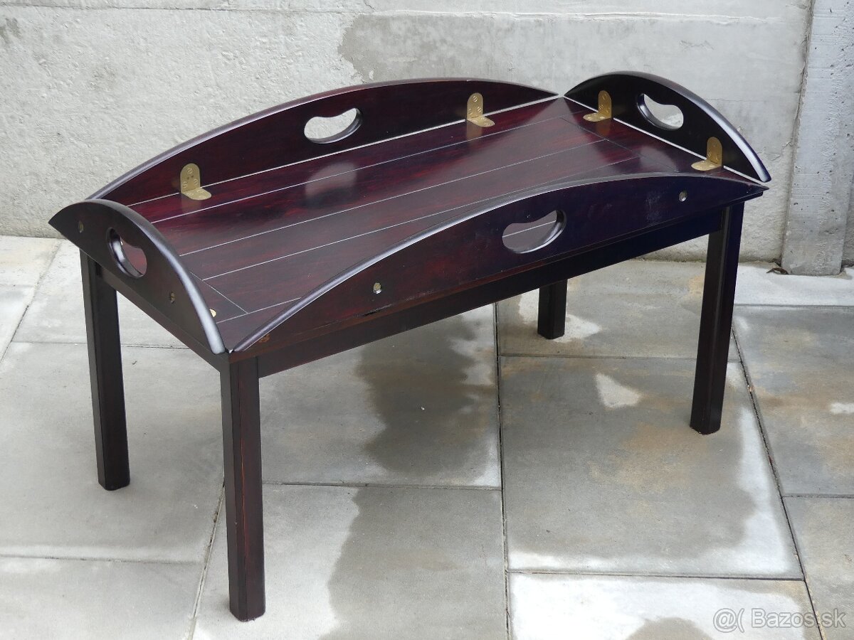 kolonialny konferencny stolik z masivu - Bombay company - 3