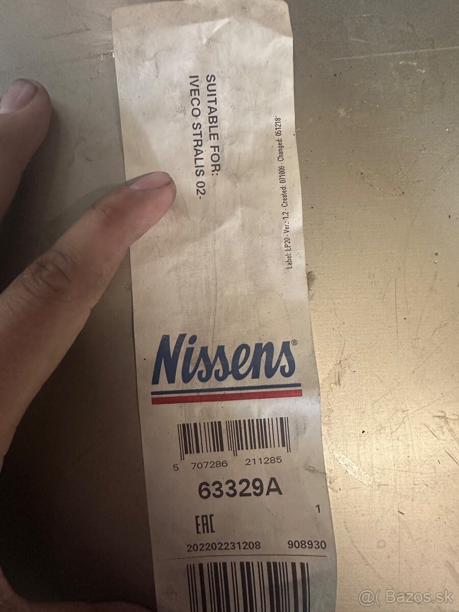 Iveco Stralis Chladič Vody 63329A Nissens - 3