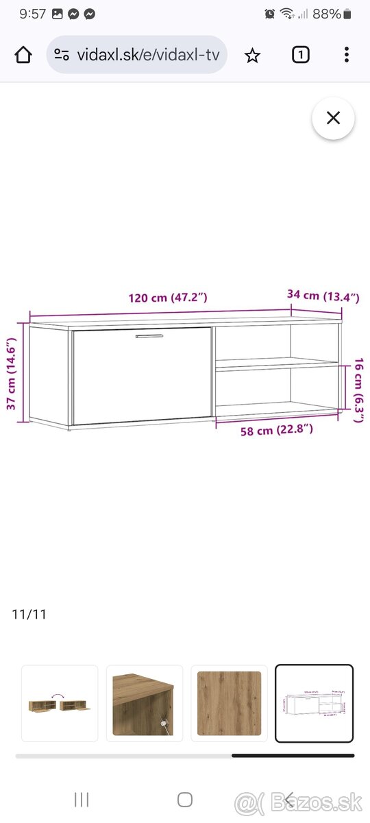 Tv stolik dub artisan - 3