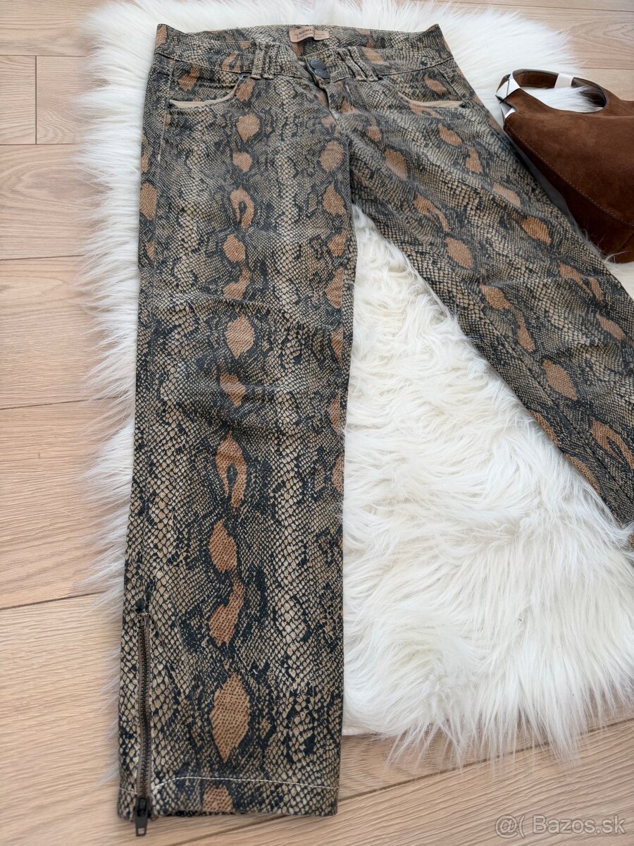 Dámske 3/4 nohavice s hadím vzorom, 36 - 3