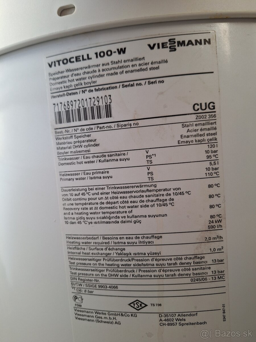 Predam bajler Vitocell 100 - 3