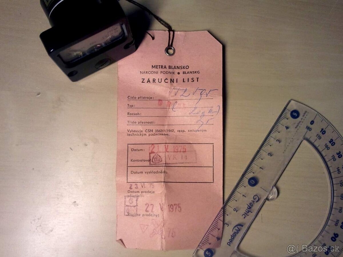 Retro panelový mikro-ampérmetr, Nový - 3