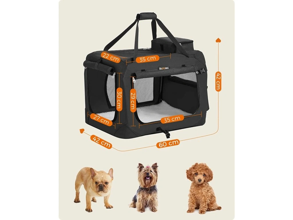 Prepravka pre psa M – čierna, nová - 3