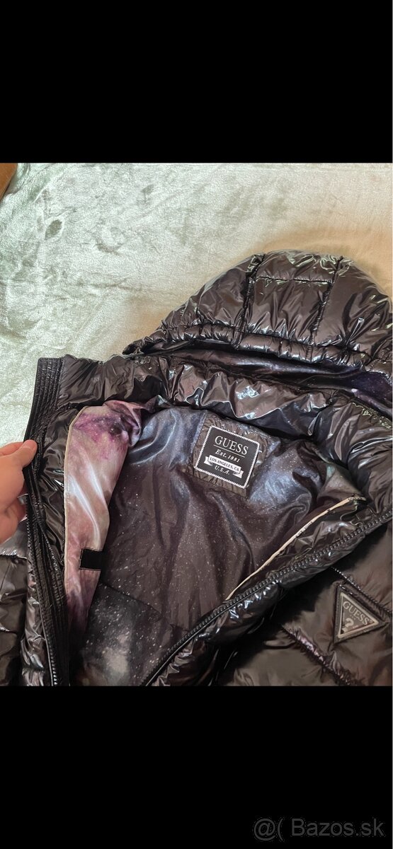 GUESS Shiny Black Puffer Jacket - 3