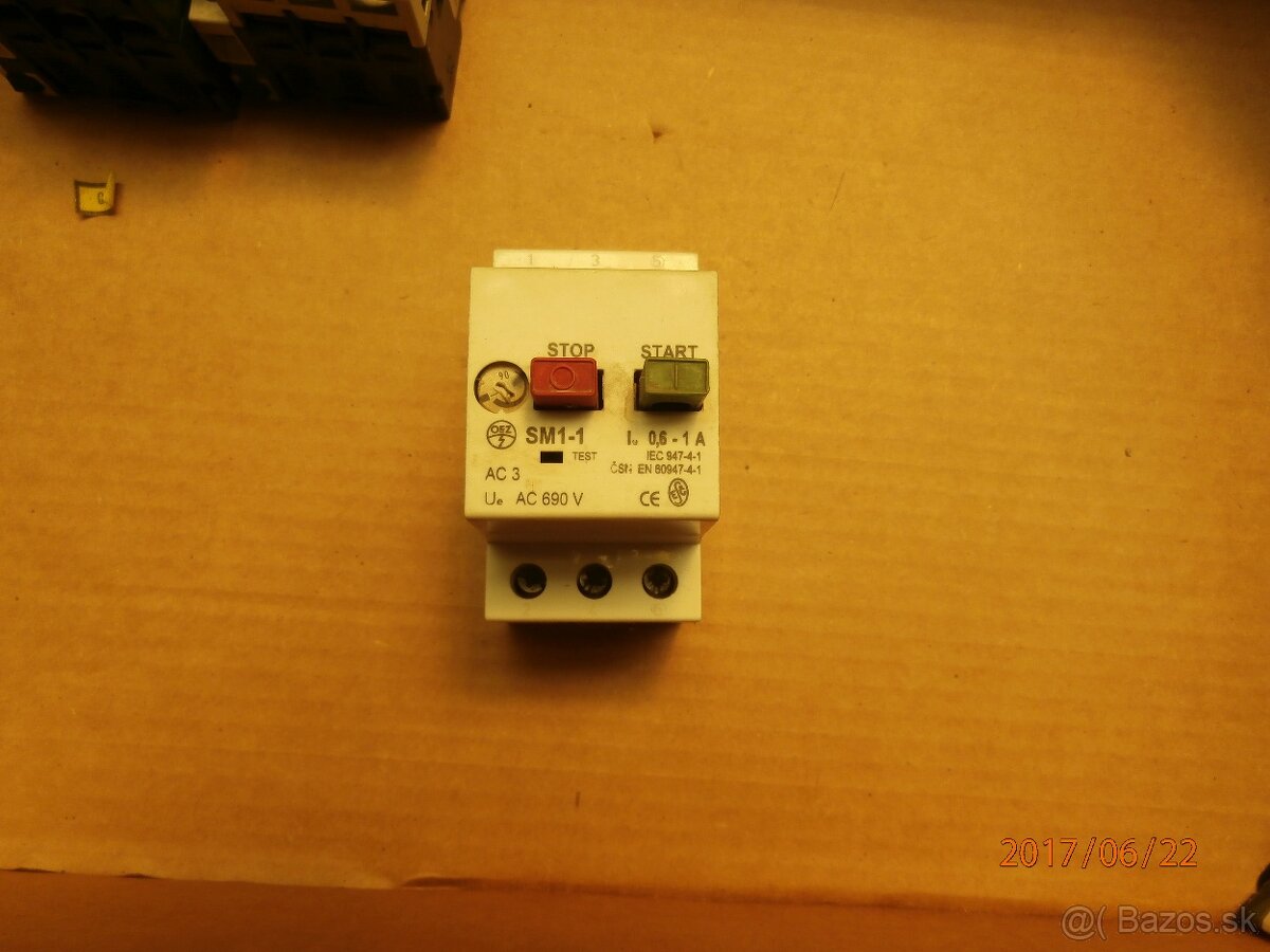 Ochrany motorov rozne typy a prudové zataženie od 0,6A. - 3