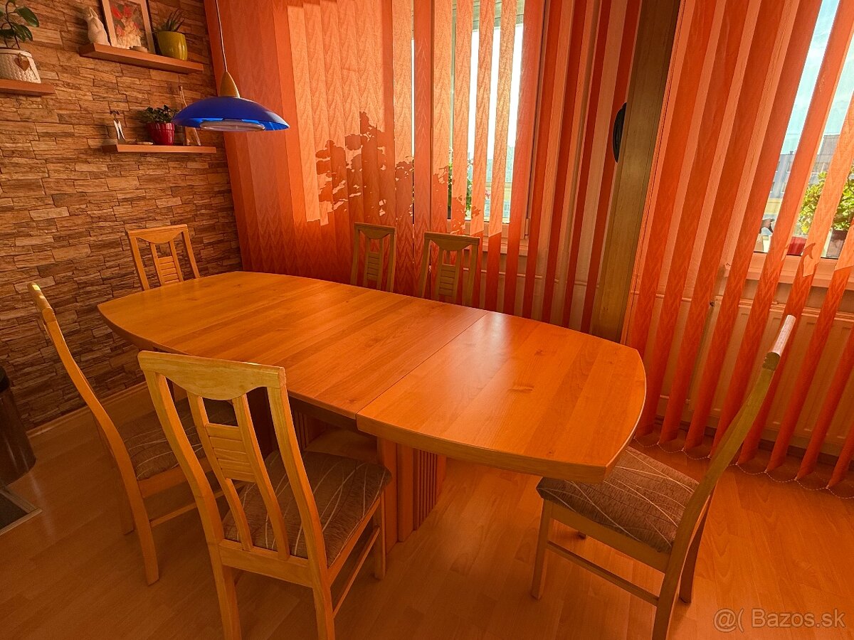 Rozkladaci jedalensky stol so stolickami - 3