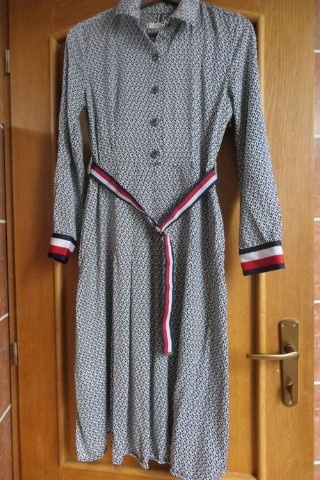 TOMMY HILFIGER MONOGRAM luxusne dlhe damske saty S/M - 3