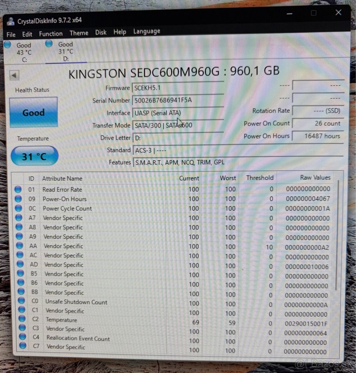 NAS Disky Kingston DC600M 960GB - 3
