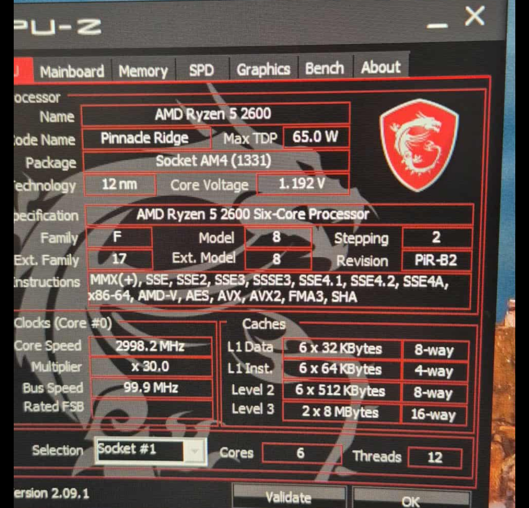 AMD Ryzen 5 2600 - 3