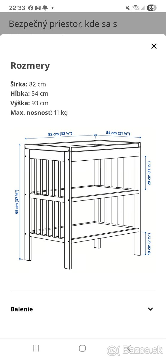Prebaľovací pult Gulliver - 3