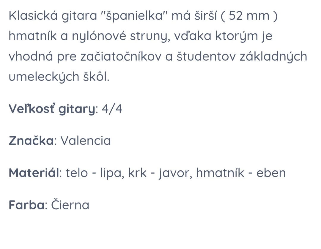 Predám gitaru Valencia - 3