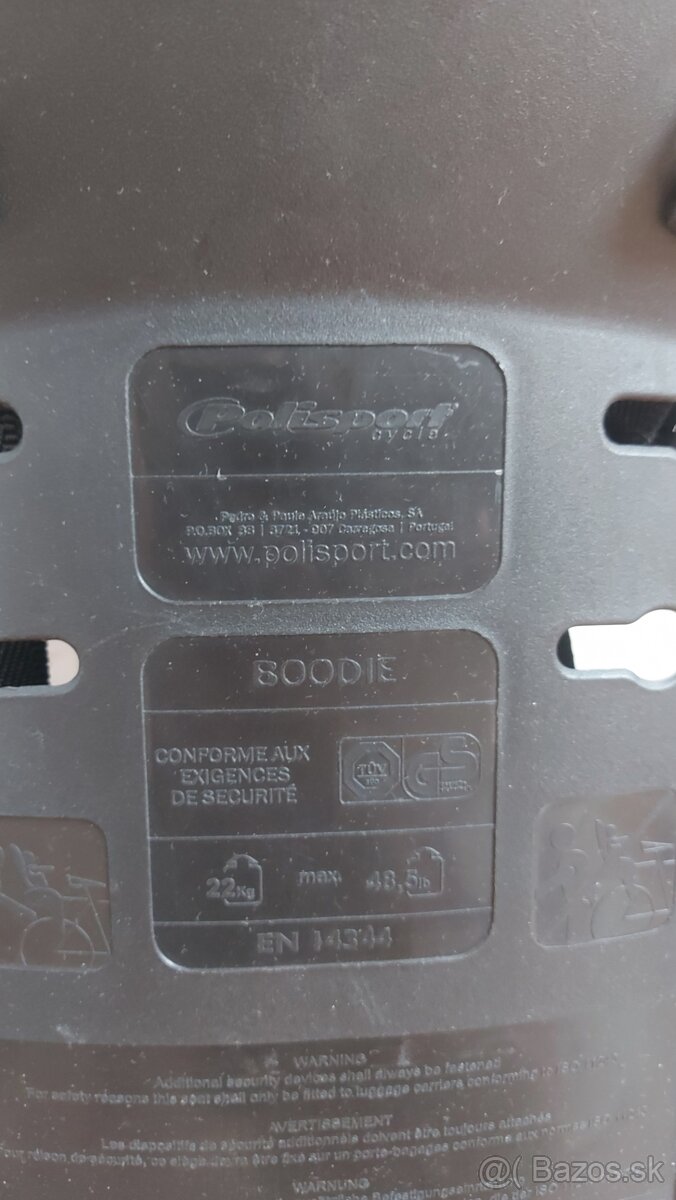 Zadná detská sedačka na bicykel - 3