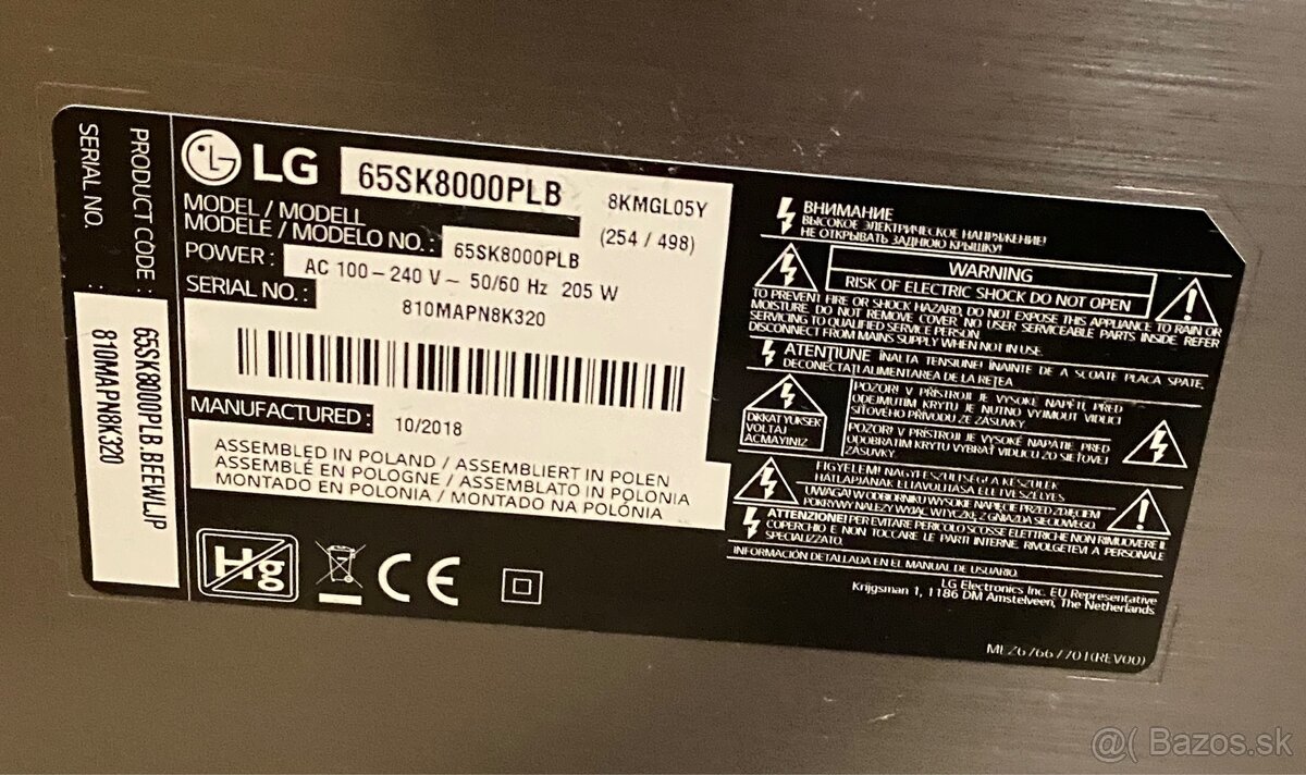 Predám TV LG 65” (163cm) - 3