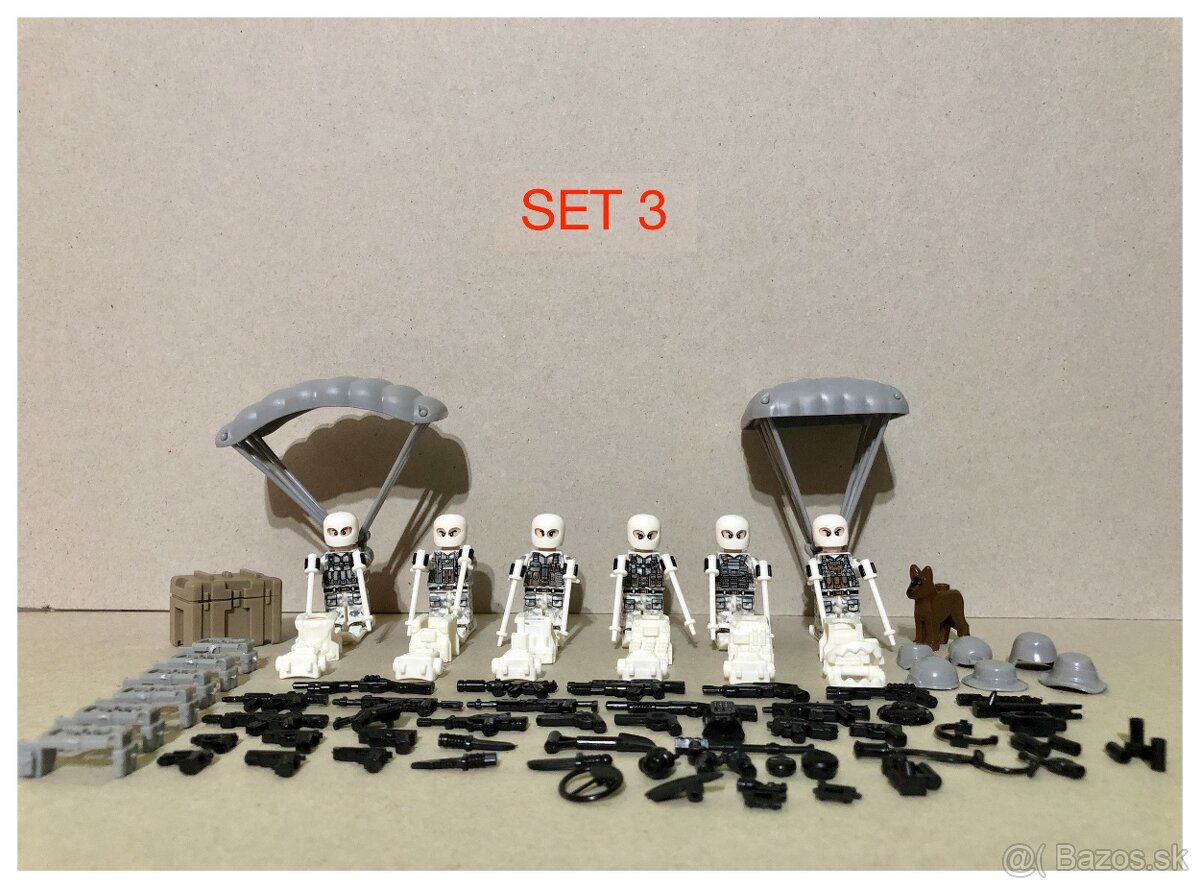 Rôzne sety vojakov 5 + doplnky - typ lego - nové - 3