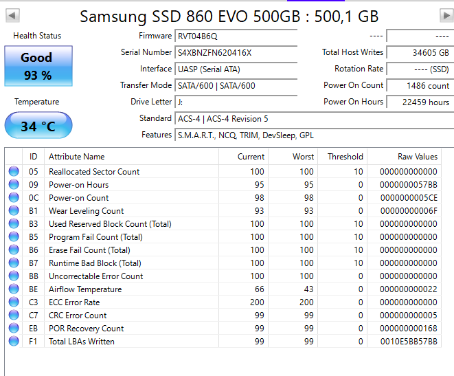 Samsung 860 EVO 500GB SSD - 3