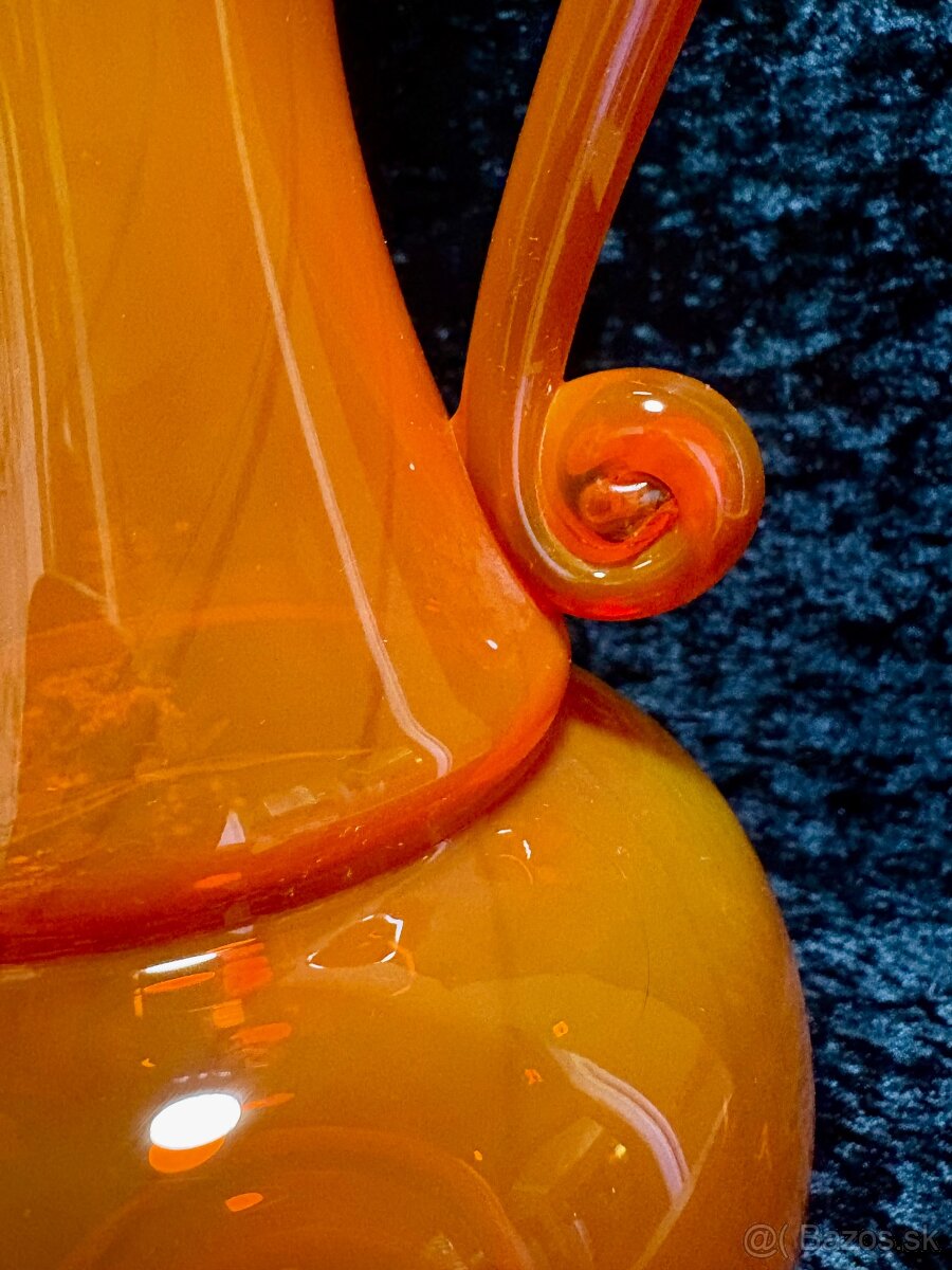 Veľký džbán Blenko USA, kadmiove sklo - 3