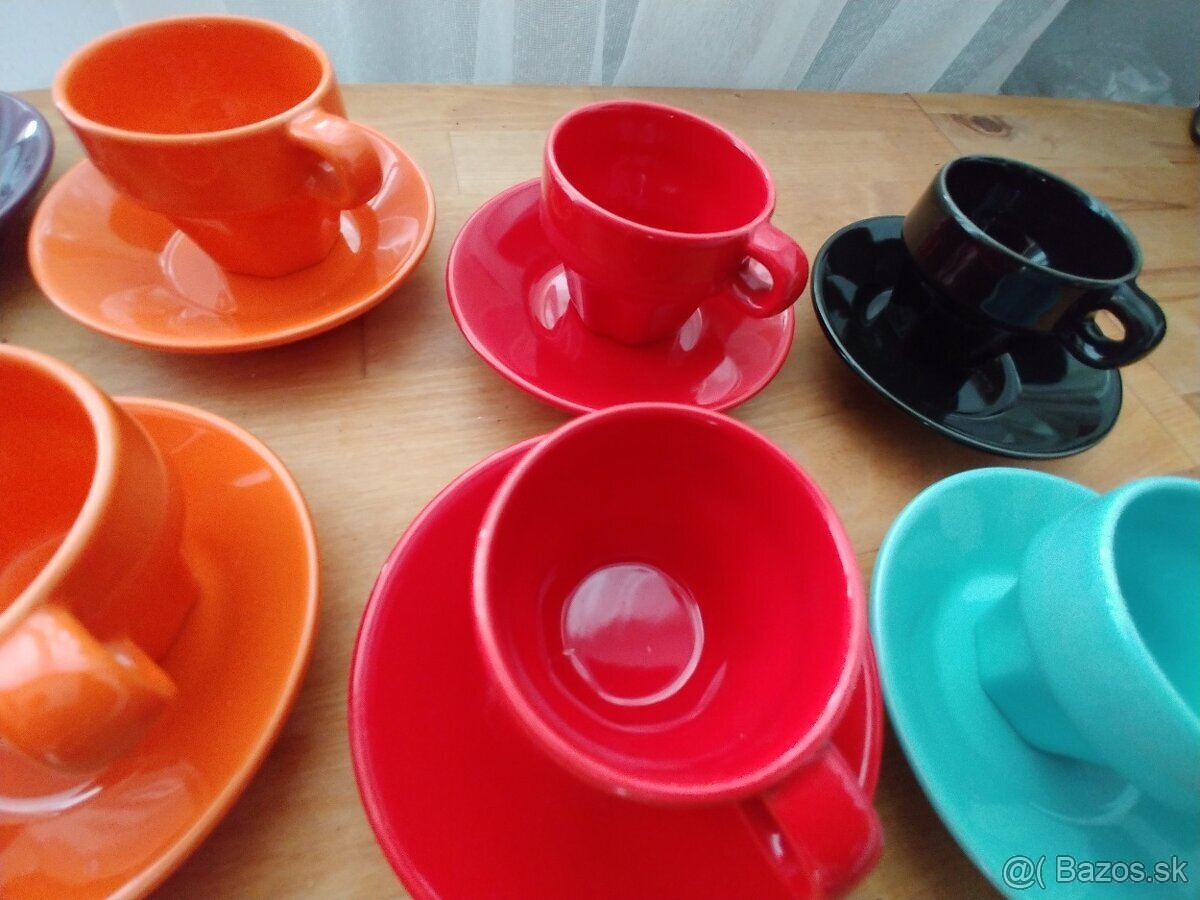 Salky na kavu s podsalkou, porcelan - 3