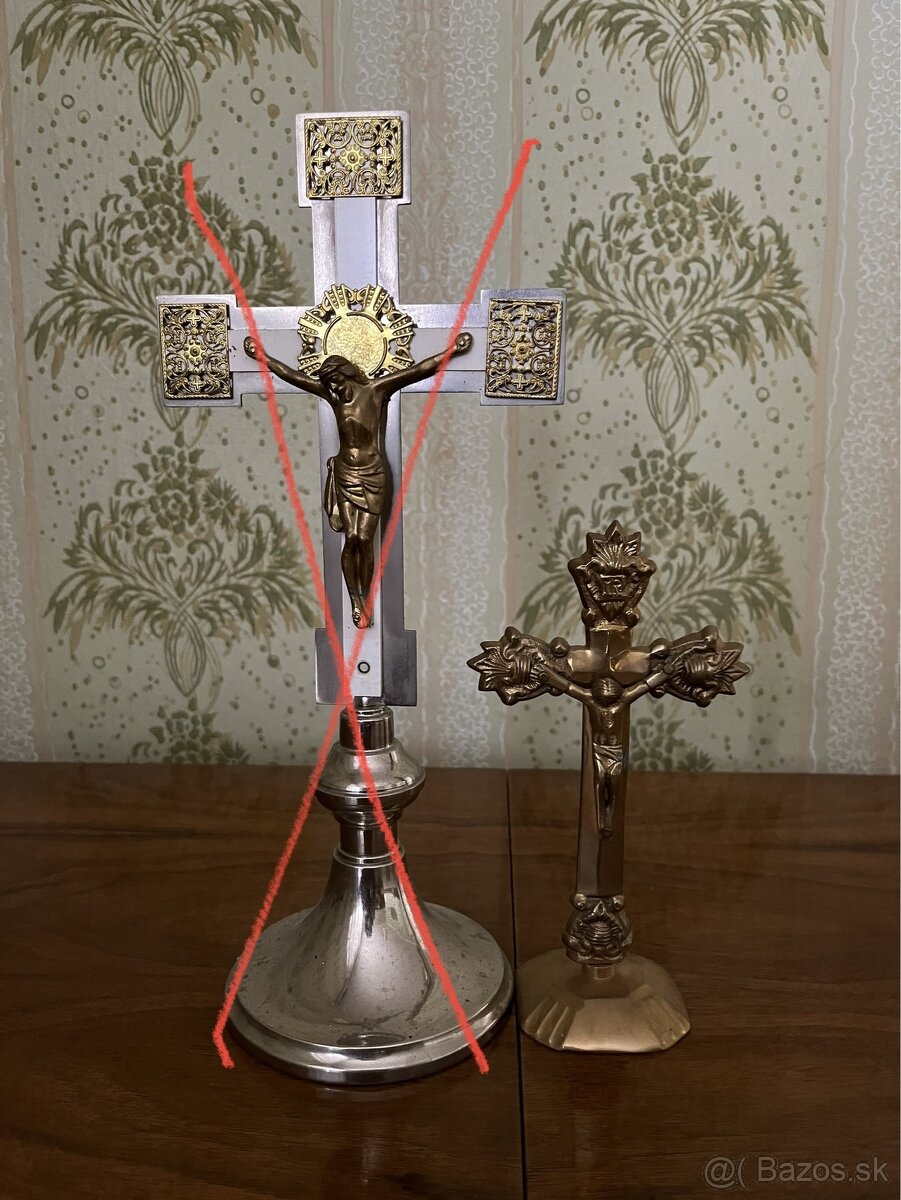 sväté obrázky, kovový kríž - 3