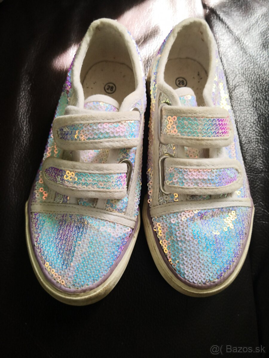 Flitrované trblietavé tenisky v. 28 - 3