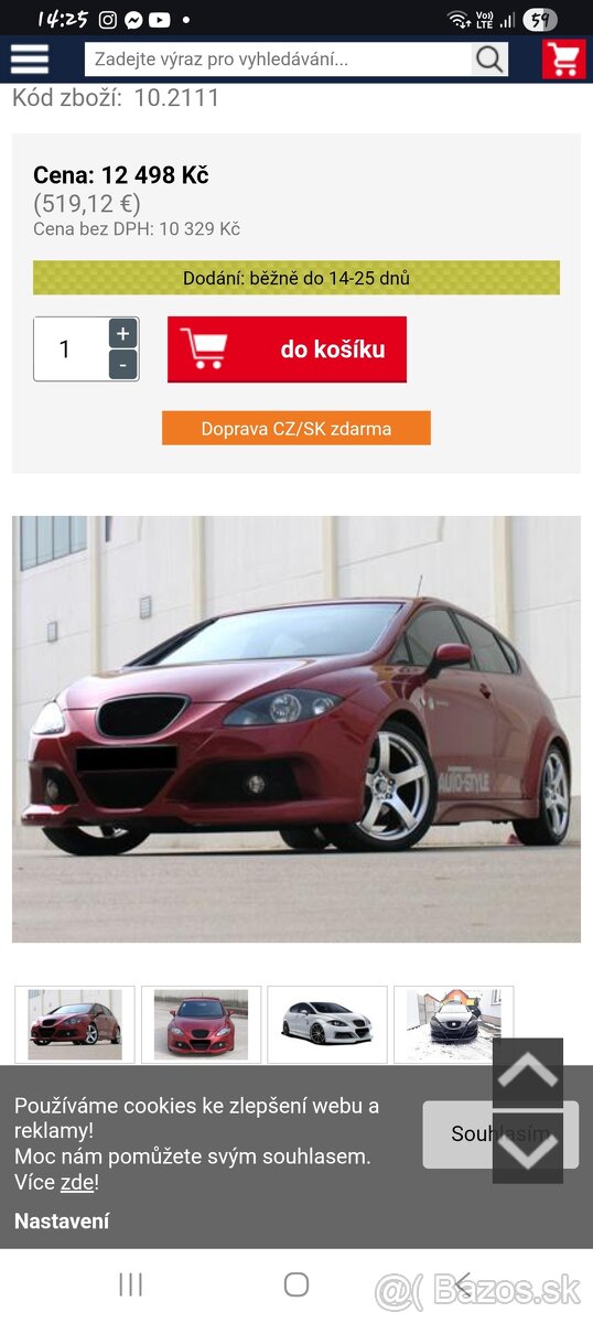 Predám tuning nárazník na Leon Mk2 - 3