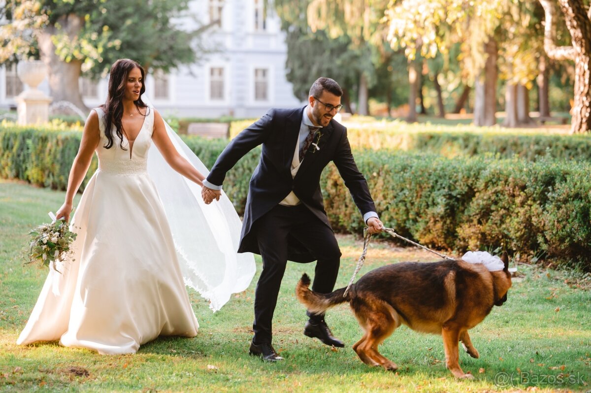 Svadobne saty s odhalenym chrbatom - 3