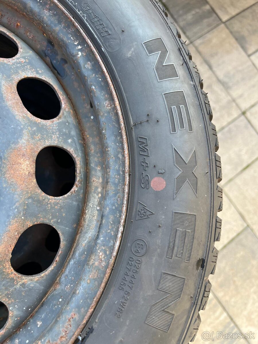 Disky na VW, 5x120, jazdené zimné pneumatiky - 3