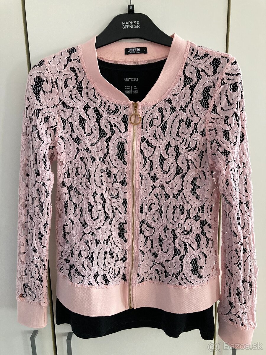 Čipkovaný TOP ruzovy - veľ. M - 3