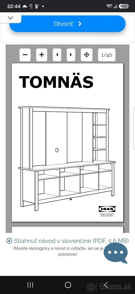 IKEA TOMNAS TV stôl - 3