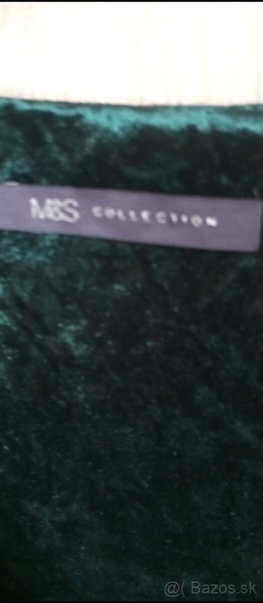 Dámske velurove šaty xl dlhý rukáv M&S - 3