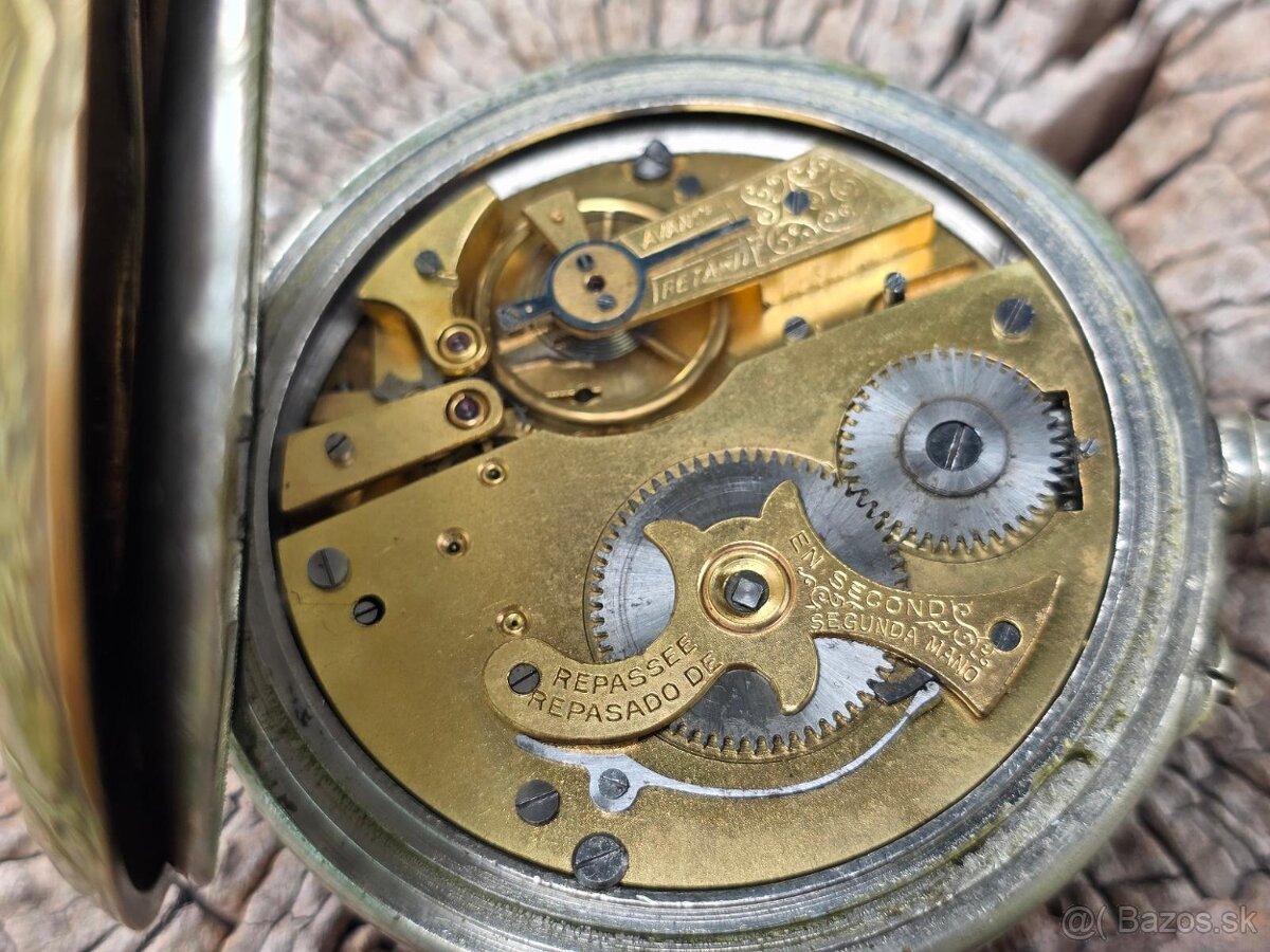 Velké dvouplášťové kapesní hodinky Régulatéur , 67mm - 3