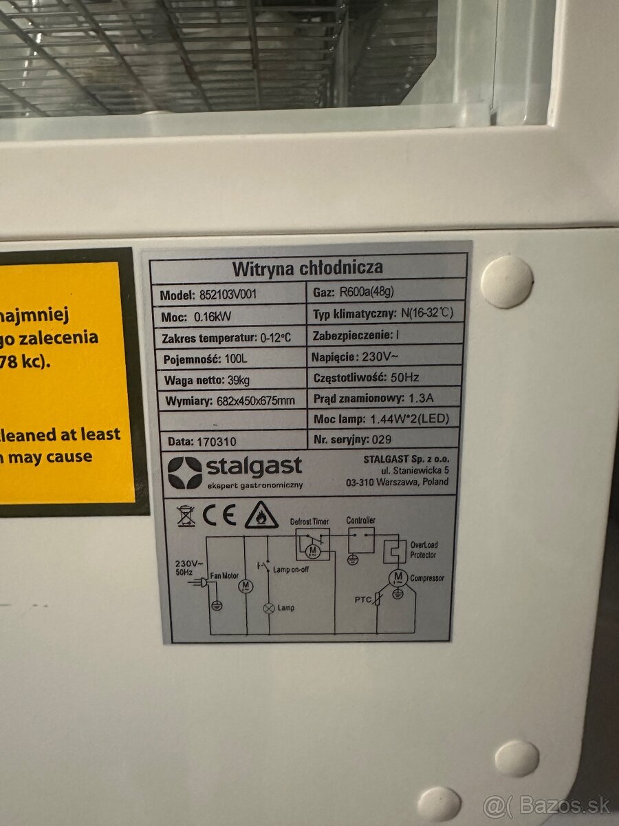 Chladiaca vitrína – 100 L - 3