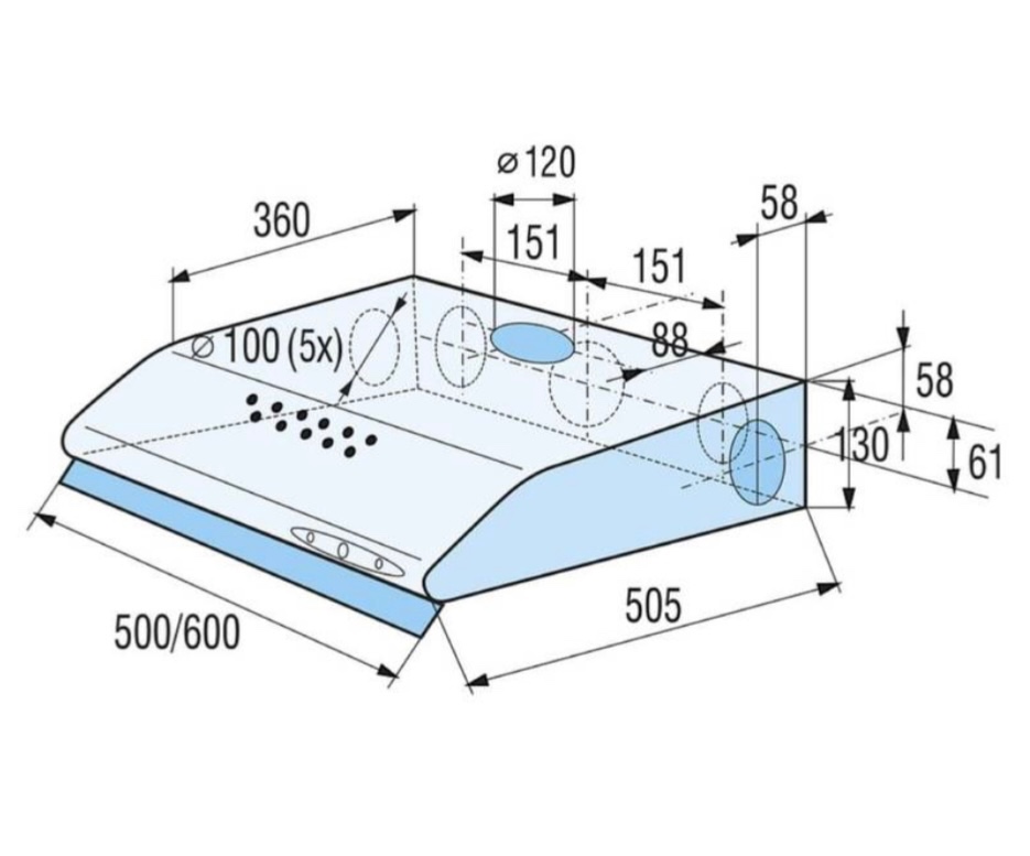 Digestor MORA OP 530 X (50 cm) - 3