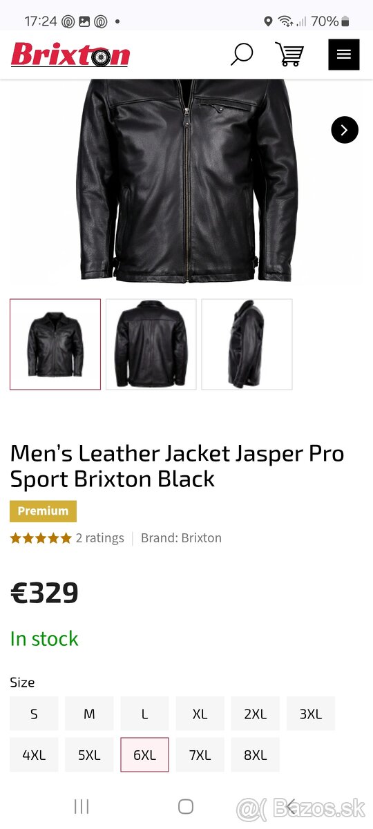 Kožená bunda Brixton 6xl - 3