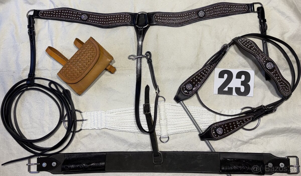 Westernový sedlový komplet 23) černý - 3