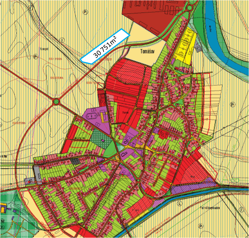 Predaj pozemku 30 751 m² v blízkosti zastavaného územia v ob - 3