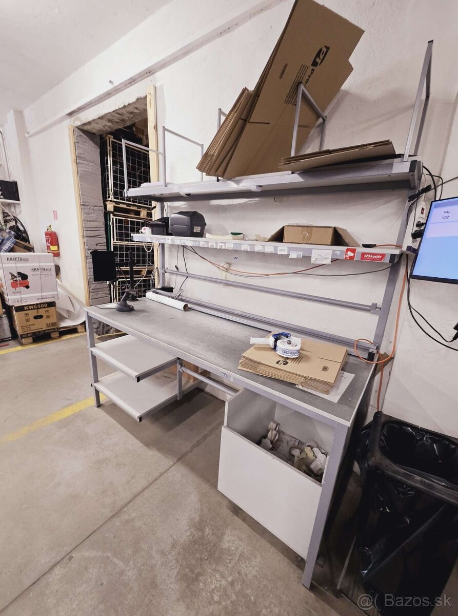 Baliaci stôl s nadstavbou, pracovný stôl - 3