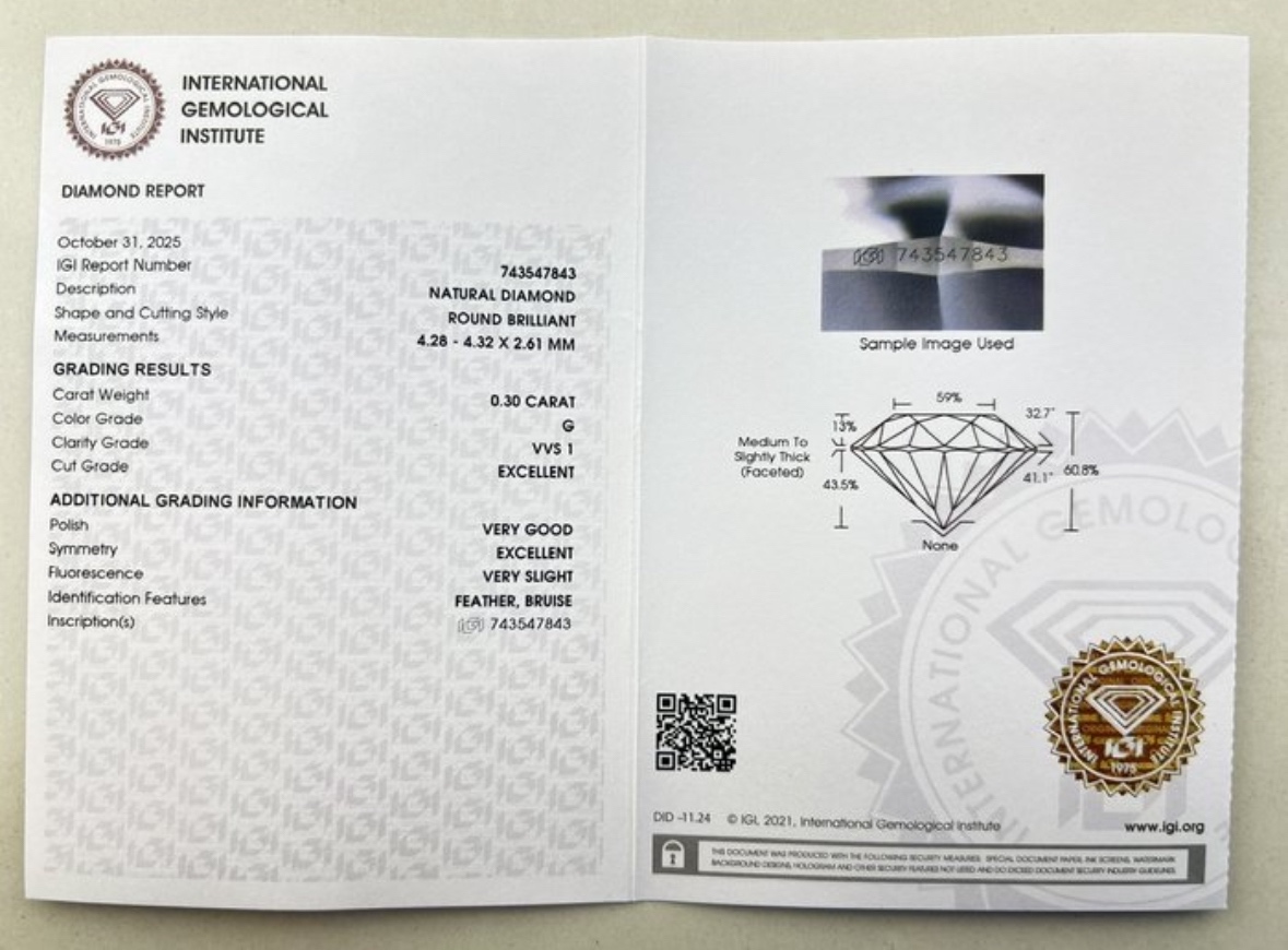 Neosadený Prírodný Diamant ( 0,30 ct ) - 3