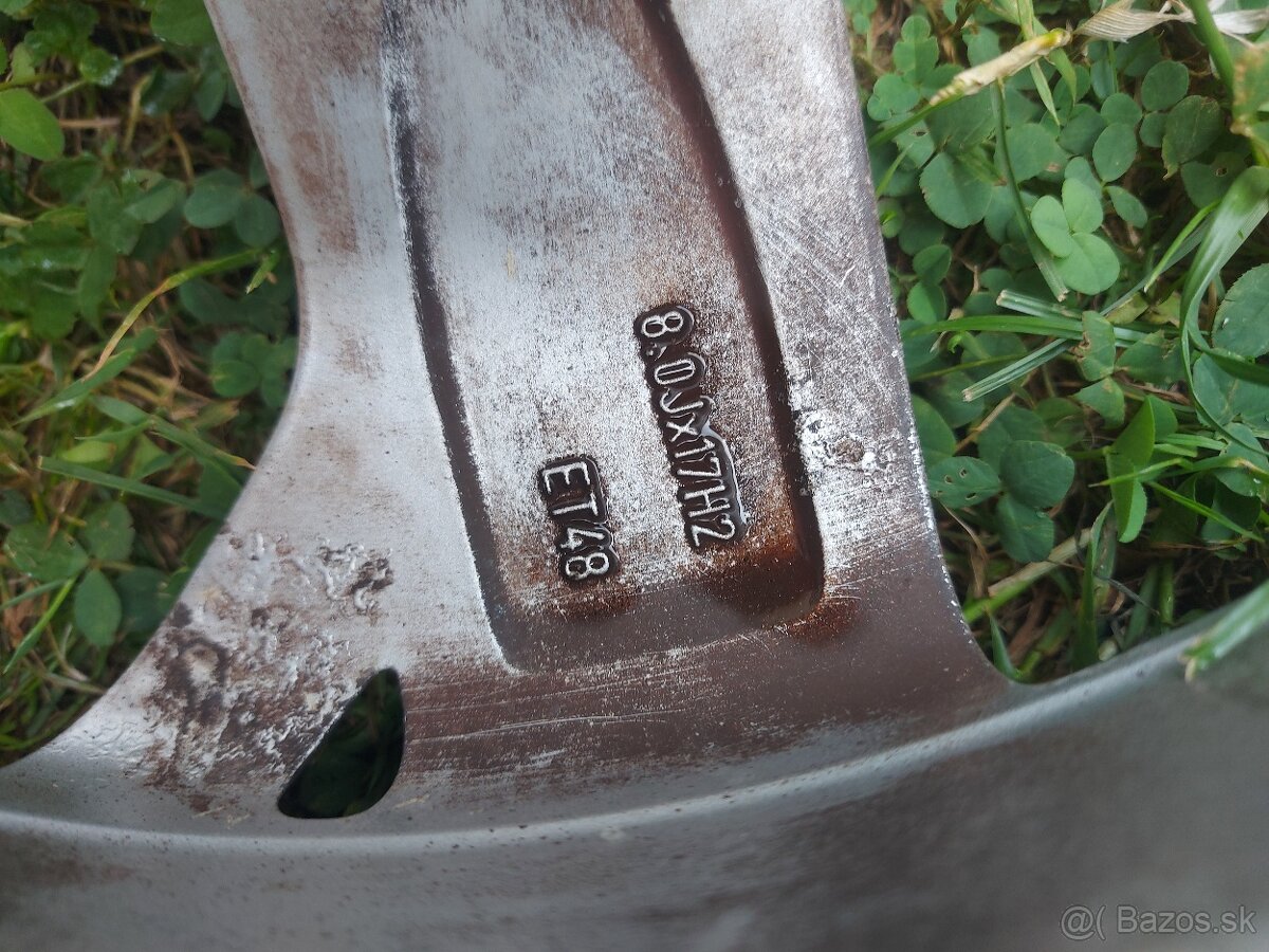 5x112 8Jx17 ET48 originálne elektróny AUDI - 3