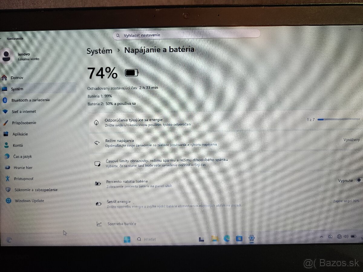 Predám notebook Lenovo t470 2x bateria - 3