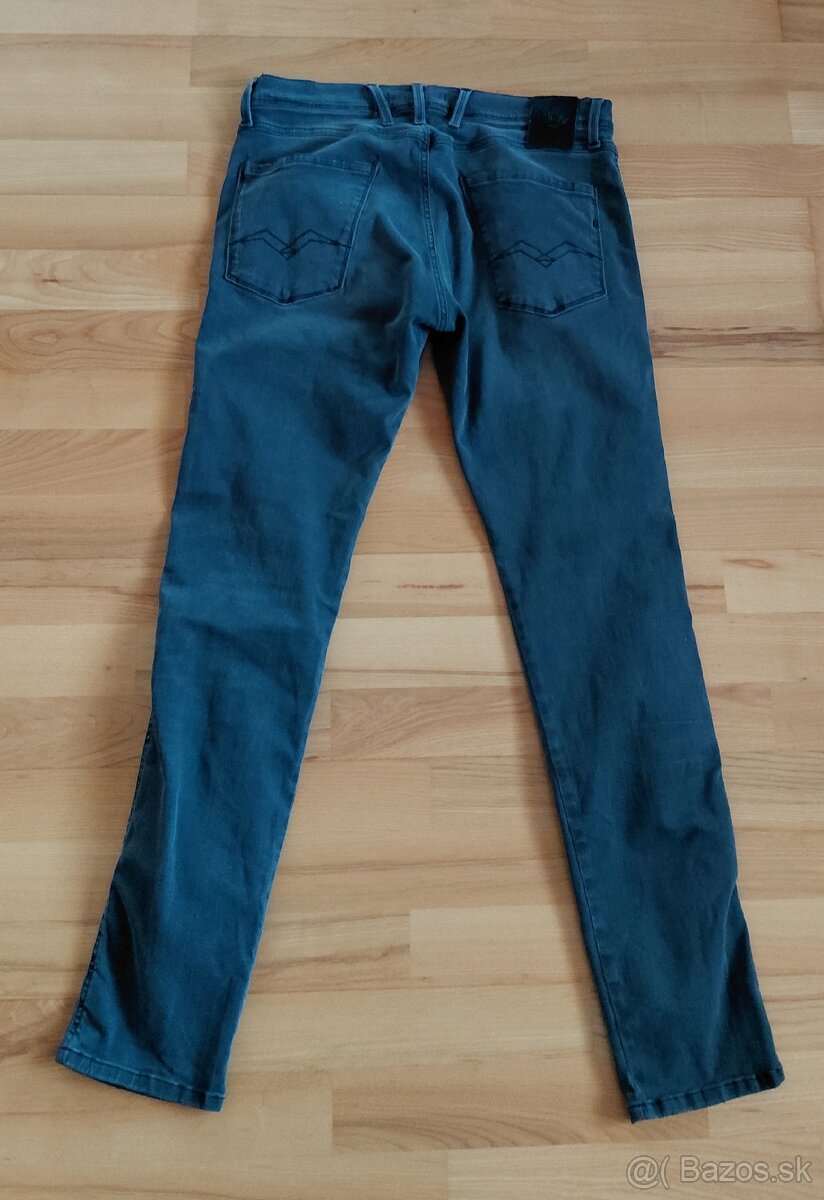 Replay šedé hyperflex slim fit - 3