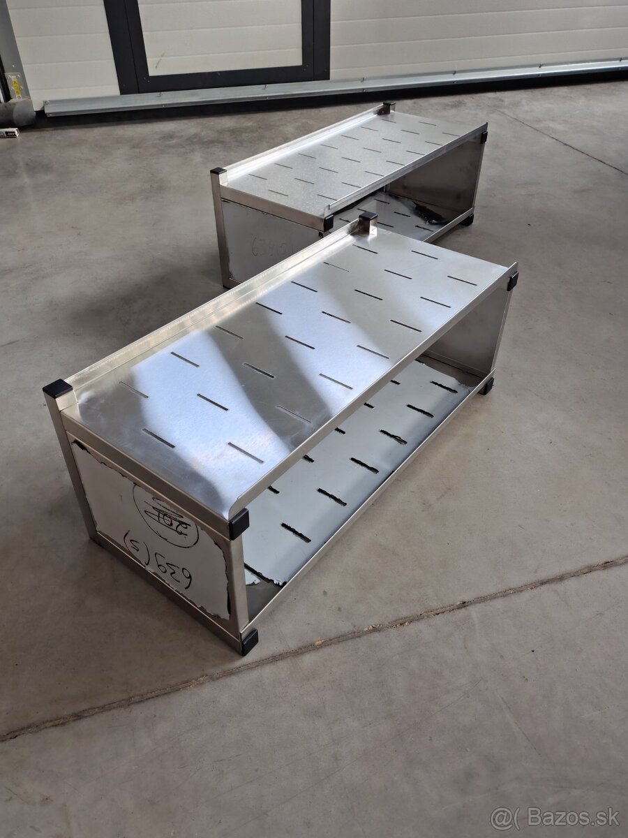 Nerezová nástenná polica dvojposchodová - 3