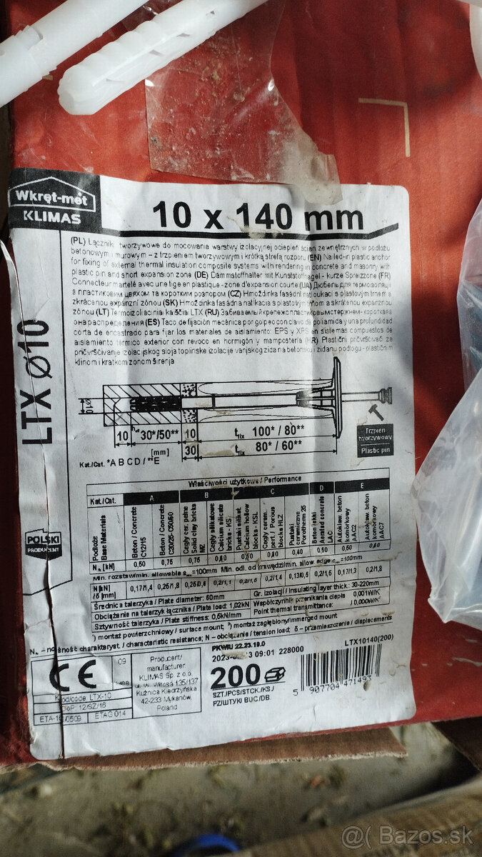 Kotvice skoby - plastové - 3