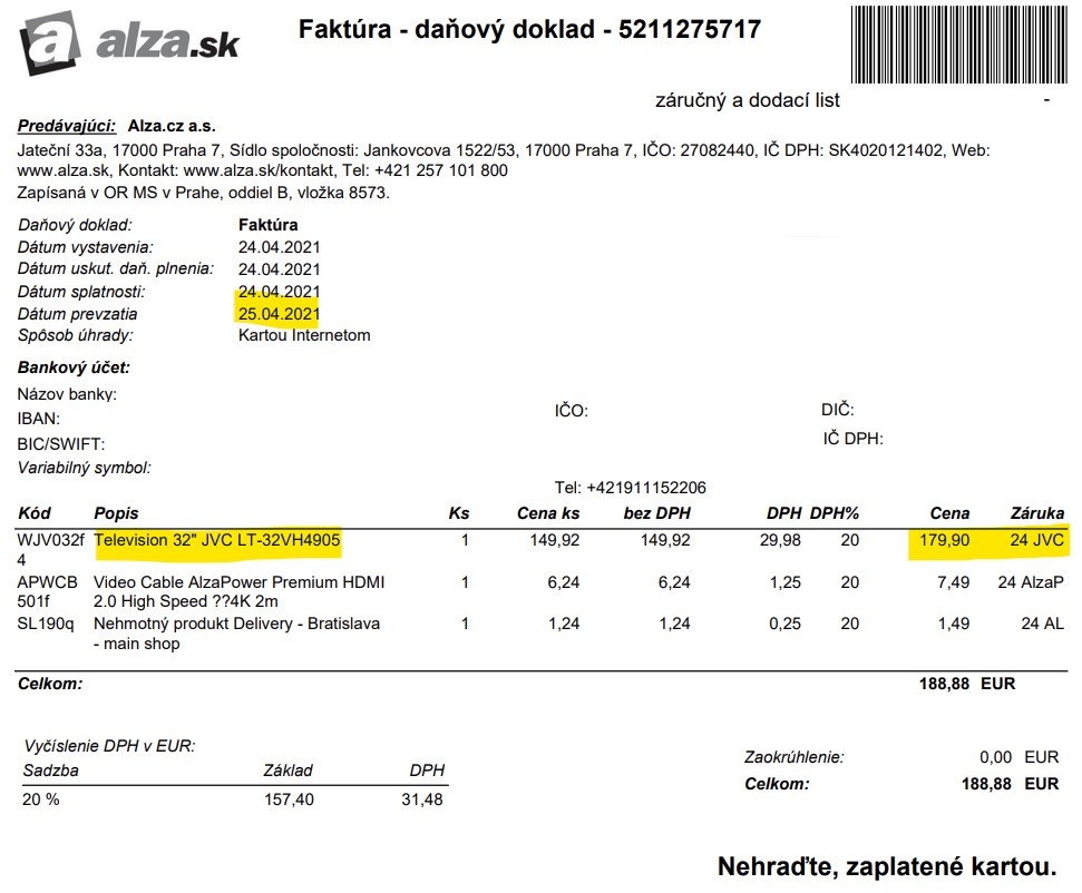 32" JVC LT-32VH4905 - 3