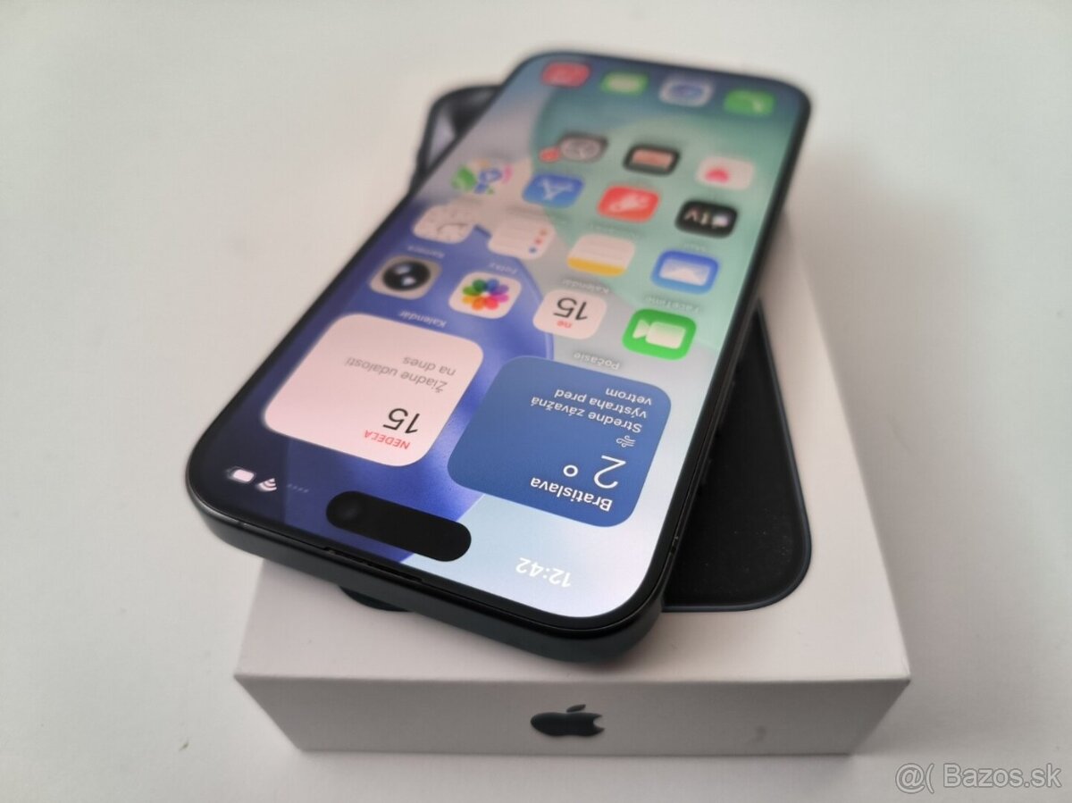 apple iphone 15 PRO 128gb Blue 100% Batéria - 3